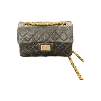CHANEL Mini 2.55 Handbag Dark Grey AS0874