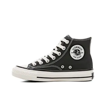 HUANQIU Wear resistant And Lightweight High Top Canvas Shoes Women's Black