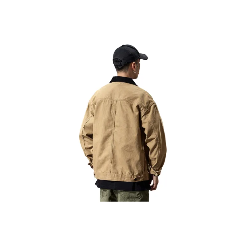 Jeep Denim Jackets Men Khaki-0
