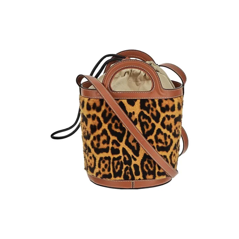 MARNI Leopard Printed Small Bucket Bag-3