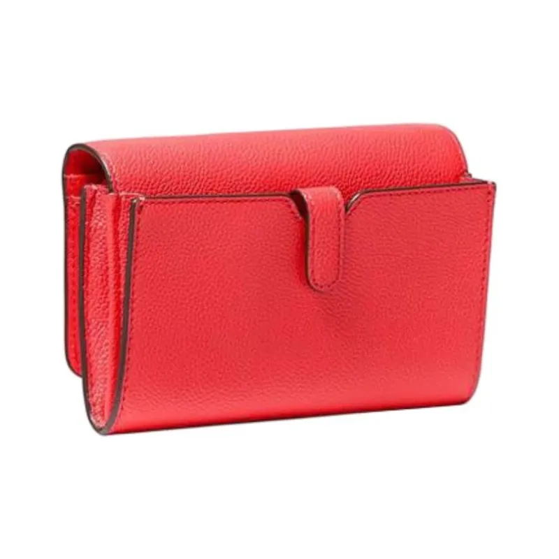 MICHAEL KORS Jet Set Travel Litchi Grain Leather Shoulder Bag Crossbody Bag Medium Size Women's Red-1