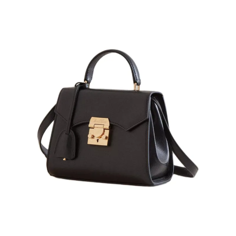 MARK CROSS Cross-Grain Calfskin Shoulder Bag Crossbody Bag Handbag Women's Black-1