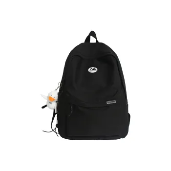 ADOONGA Nylon Backpack Unisex Black/White