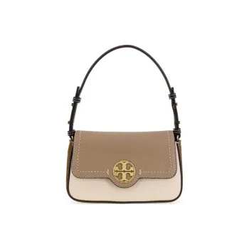 TORY BURCH Leather Focaccia Shoulder Bag Handbag Shoulder Bag Women's Apricot & Cream White