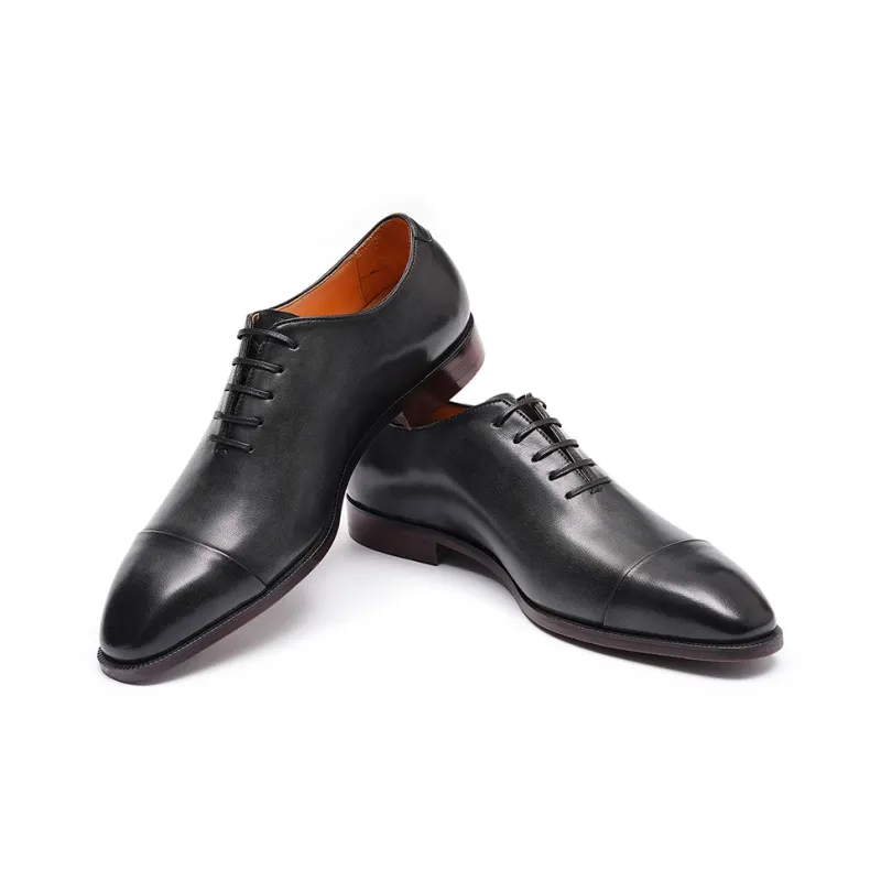 ASTON M.JAZZ Dress Shoes Men Low Top Black/Earth Yellow-10