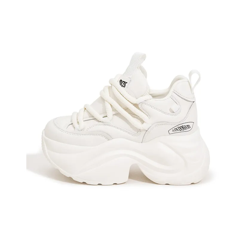 Milan love song Chunky Sneakers Women's Low Top White-0