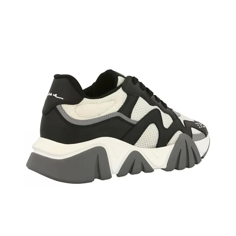 VERSACE Squalo White Black Mesh Women's-4