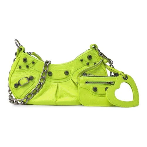 Balenciaga Le Cagole Leather Crossbody Bag Shoulder Bag Women's Green