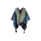 Ethnic Style Shawl-Blue