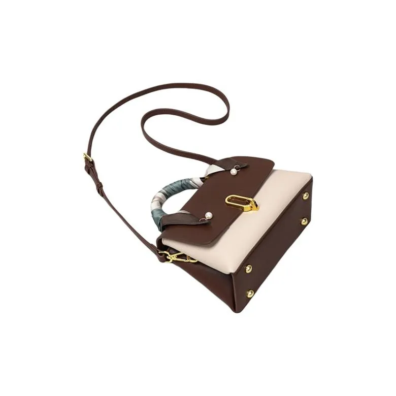 Kiss Kitty Synthetic Leather Shoulder Bag Crossbody Bag Handbag Women's Apricot & Coffee-4