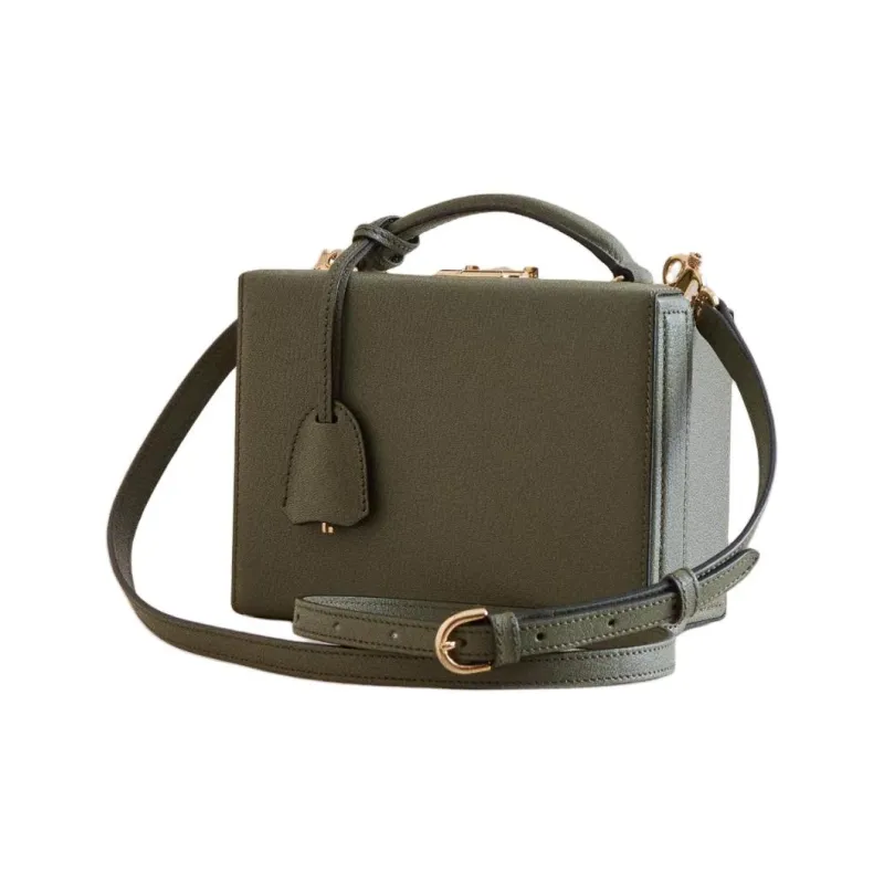 MARK CROSS Goatskin Handbag Shoulder Bag Crossbody Bag Women's Green-1