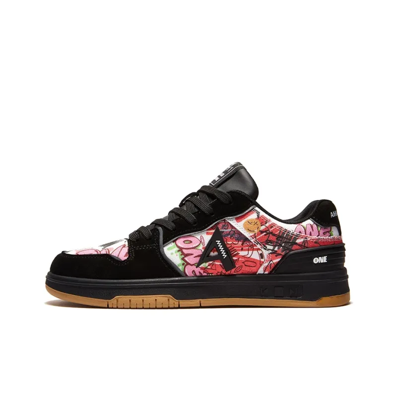 A1 Graffiti Collection Coverage Abrasion Resistant Low Top Skateboard Shoes Unisex-30