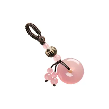 OQD White Jade Bodhi Keychains Unisex