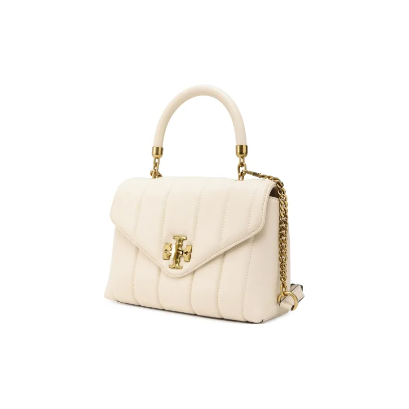 TORY BURCH Kira Leather Shoulder Bag, Crossbody Bag, Handbag Trumpets Women's White-1