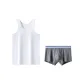 White Top+Dark Gray Shorts