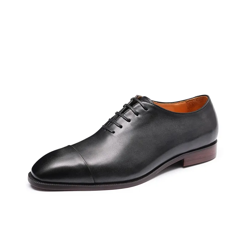 ASTON M.JAZZ Dress Shoes Men Low Top Black/Earth Yellow-7
