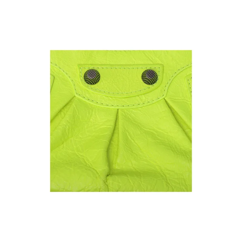 Balenciaga Le Cagole Leather Crossbody Bag Shoulder Bag Women's Green-4