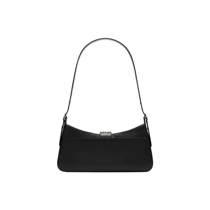 COURREGES Cow Leather Handbag, Shoulder Bag Women's Black-2