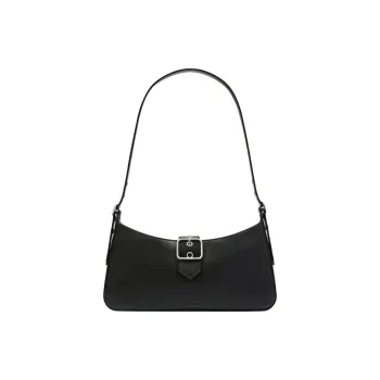 COURREGES Cow Leather Handbag, Shoulder Bag Women's Black