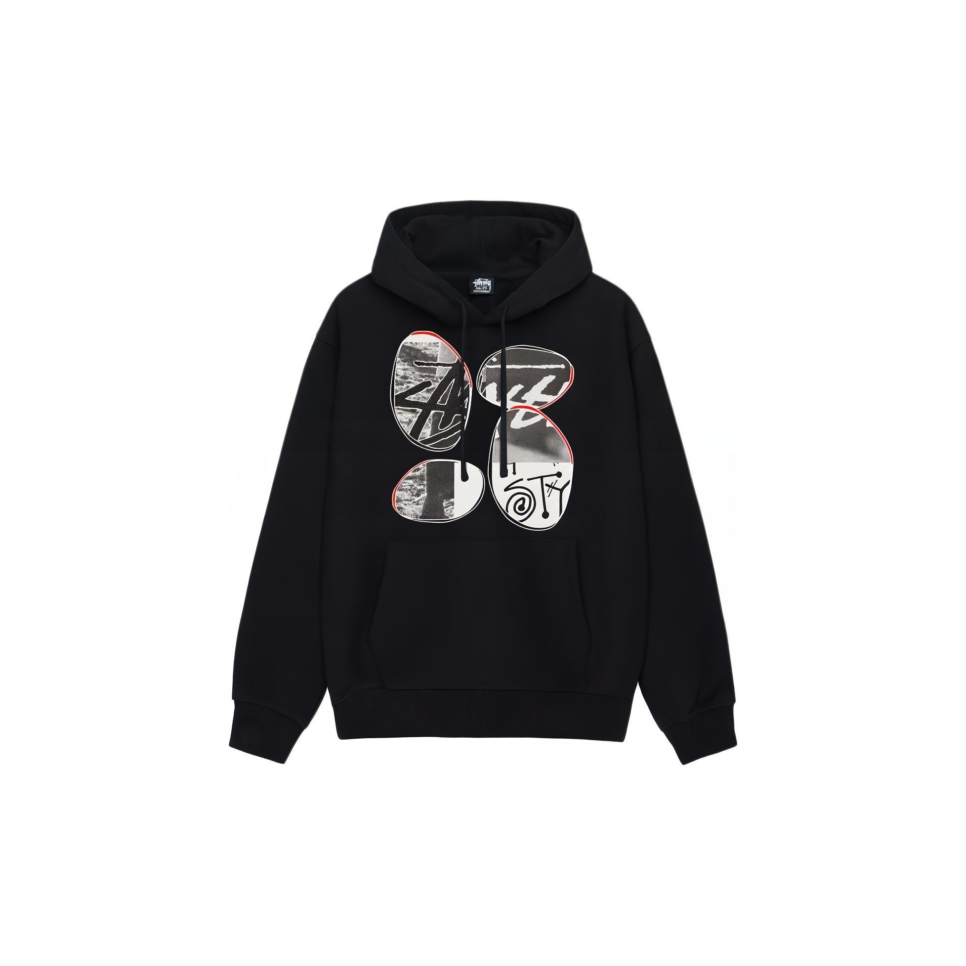 Stussy David Carson Vespa Hoodie Black Gray L - POIZON