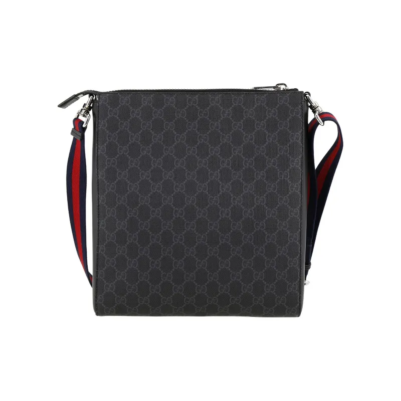 GUCCI Canvas With Leather Messenger Bag, Shoulder Bag, Crossbody Bag Men's-2