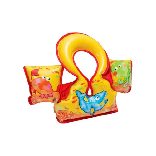 INTEX 58673 Kids' Toy Inflatable Swim Tank Top Life Jacket Buoyancy Tank Top Life Vest Suitable For 3 6 Years Old