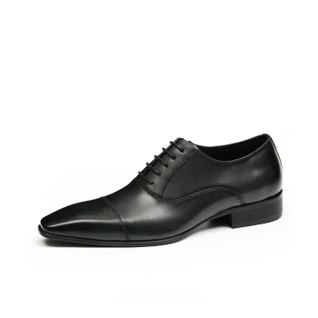ASTON M.JAZZ Dress Shoes Men Low Top Black/Coffee