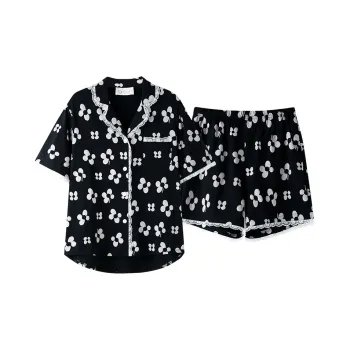 Meonsill Pajama Set Women's Black