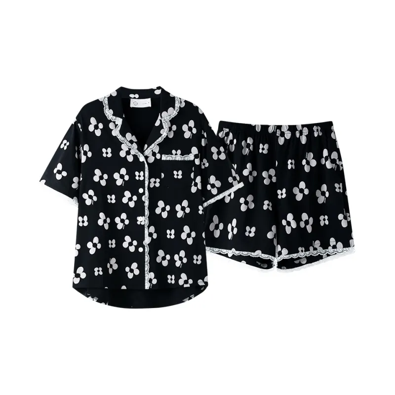 Meonsill Pajama Set Women's Black-0