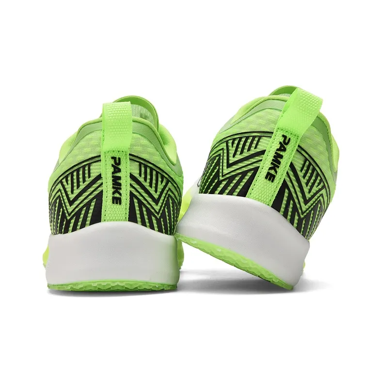 PANKE Anti Slip And Wear Resistant Rebound Low Top Carbon Plate Technology Training Running Shoes Unisex White Green-3