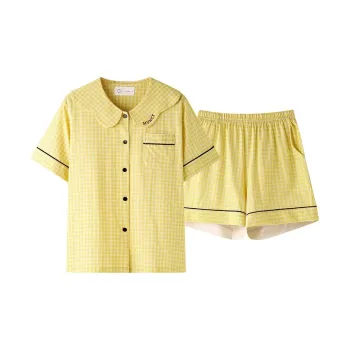 Meonsill Pajama Set Women's Yellow