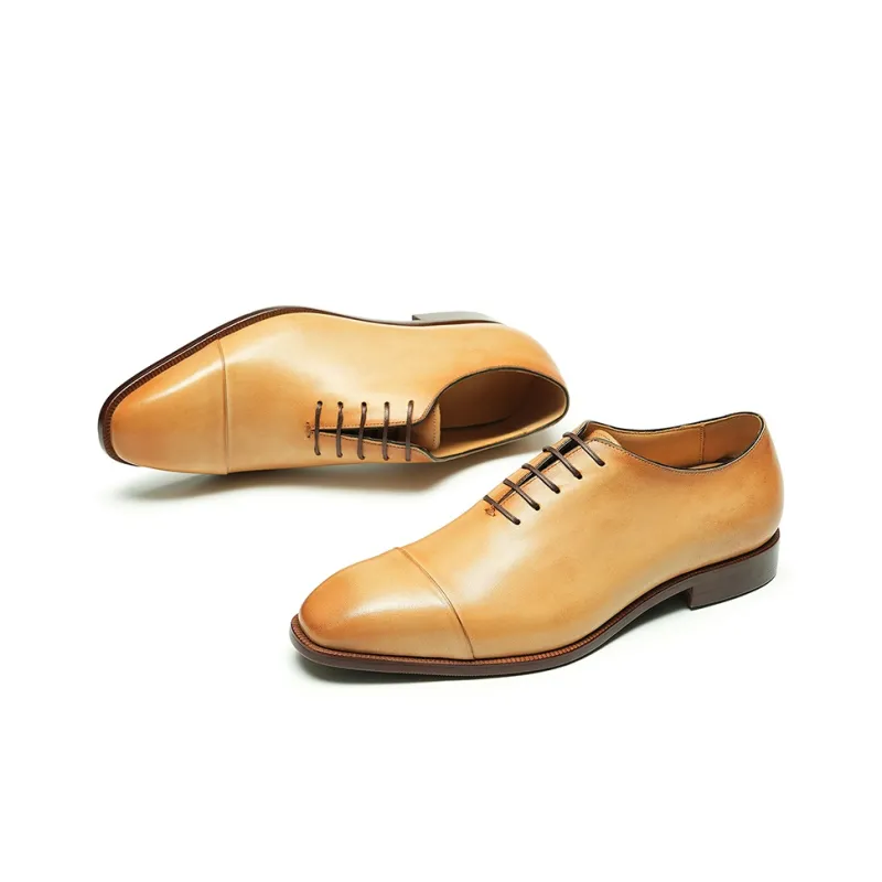 ASTON M.JAZZ Dress Shoes Men Low Top Black/Earth Yellow-2