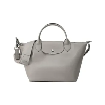 LONGCHAMP Le Pliage Xtra Cow Leather Shoulder Bag Crossbody Bag Handbag Small Size Women's Streptopelia Gray