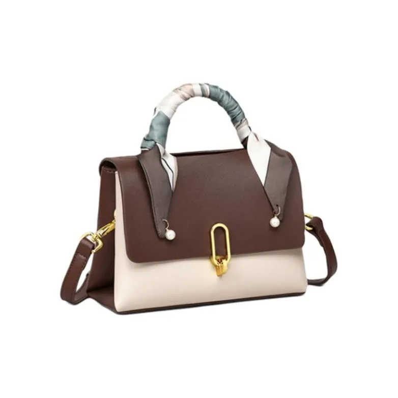 Kiss Kitty Synthetic Leather Shoulder Bag Crossbody Bag Handbag Women's Apricot & Coffee-2