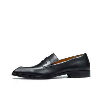 ASTON M.JAZZ Dress Shoes Men Low Top Black/Dark Brown