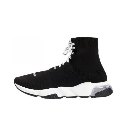 Balenciaga Speed Lace Up Trainer High 'Black Clear'