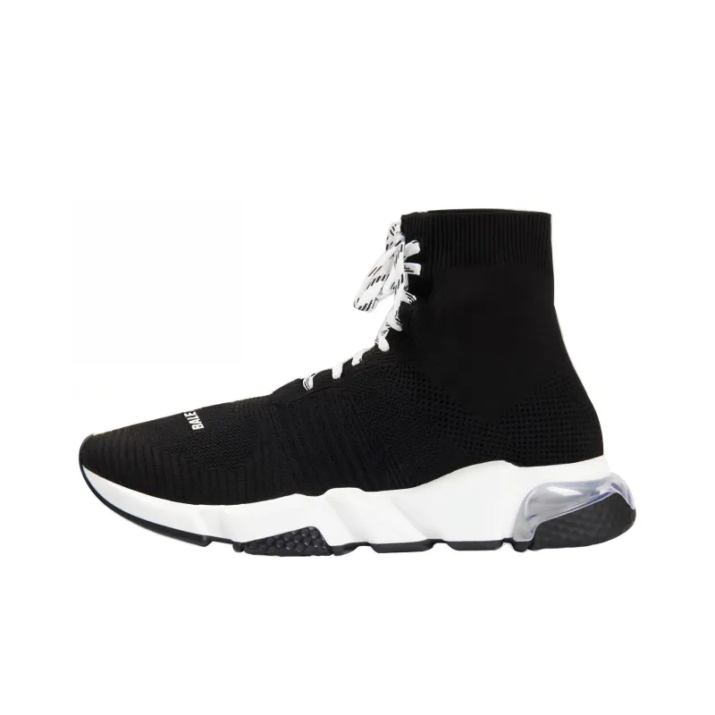 Balenciaga Speed Lace Up Trainer High 'Black Clear'-0
