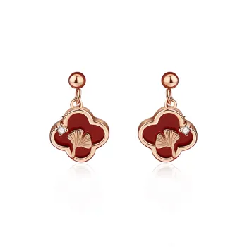 7℃ Agate Jade Stud Earrings Women's