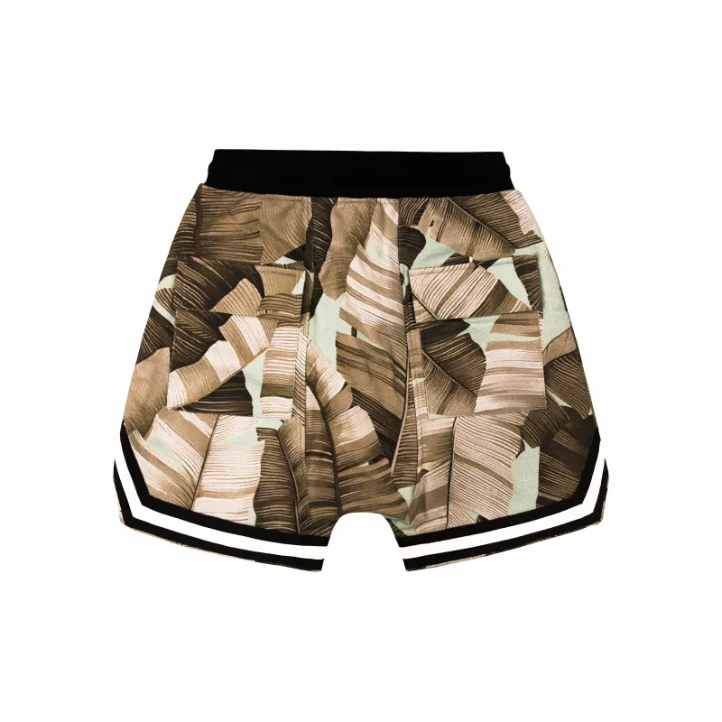 JUNGLE GURL Basketball Loose Fit Casual Shorts Unisex Yellow-1