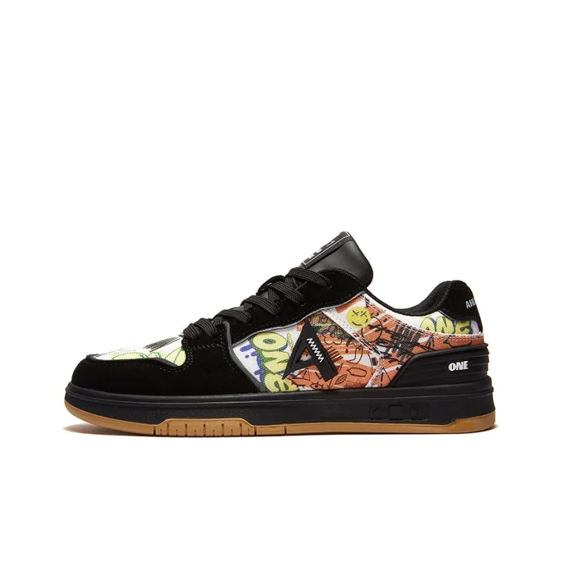 A1 Graffiti Collection Coverage Abrasion Resistant Low Top Skateboard Shoes Unisex-36