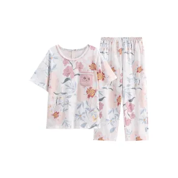 FENTENG Pajama Set Women's Elegant White