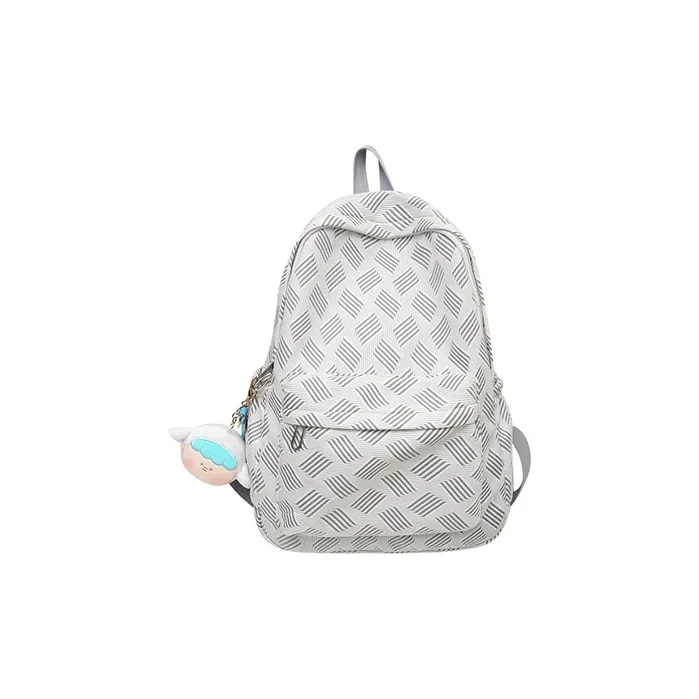 GKY Nylon Backpack Regular Unisex Gray/Blue/Green/Light Pink-0