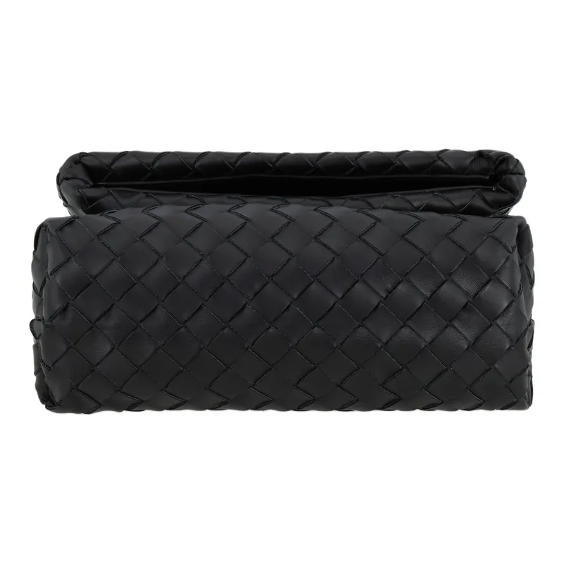 Bottega Veneta Leather Clutch Shoulder Bag Men's Black-3
