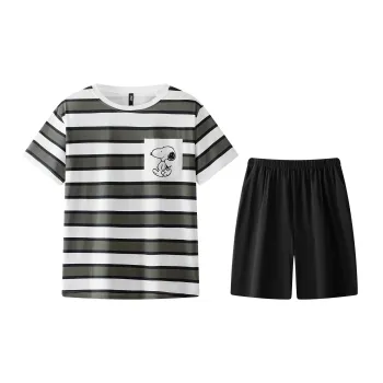 Gongdie x SNOOPY/ Pajama Set Men's Black