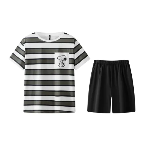 Gongdie x SNOOPY/ Pajama Set Men's Black