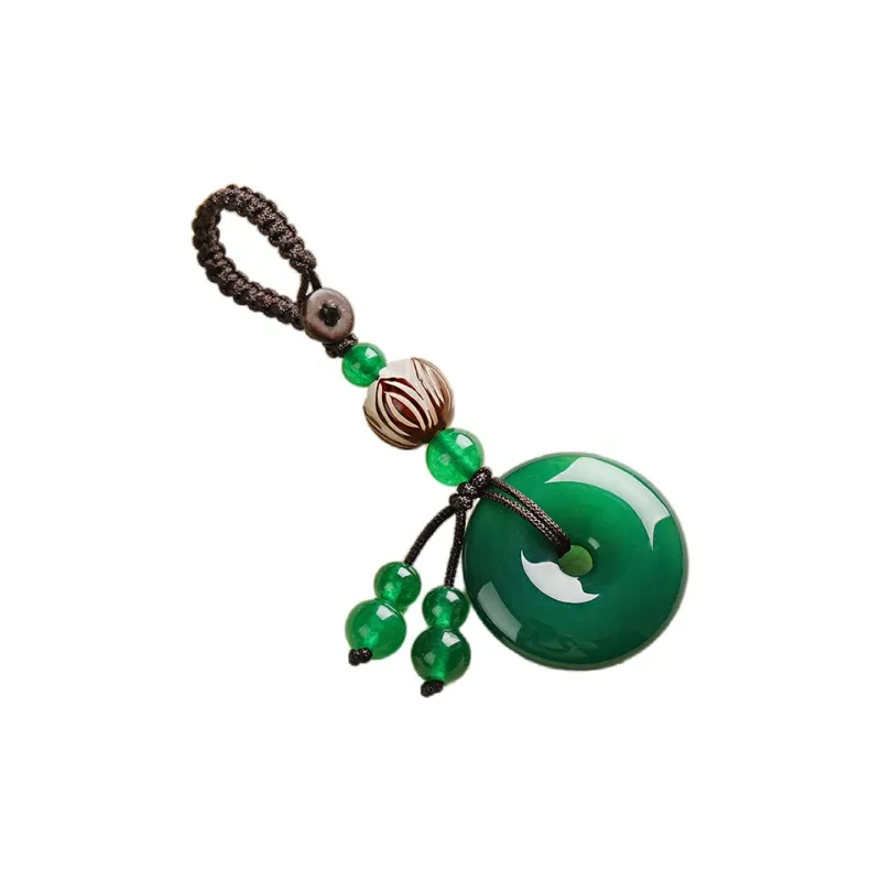 OQD White Jade Bodhi Keychains Unisex-8