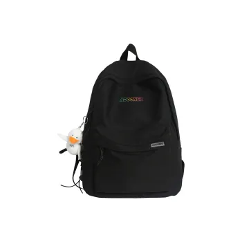 ADOONGA Nylon Backpack Unisex Black/White
