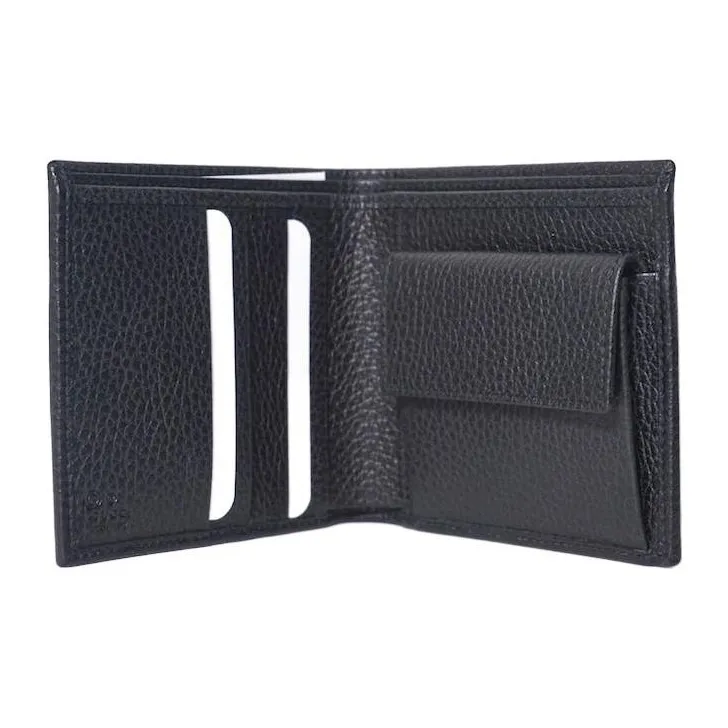 GUCCI Calfskin Card Holder Wallet Men's Black-3