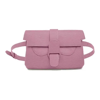 SENREVE Cow Leather Shoulder Bag, Crossbody Bag, Fanny Pack Small Size Women's Taro Pink