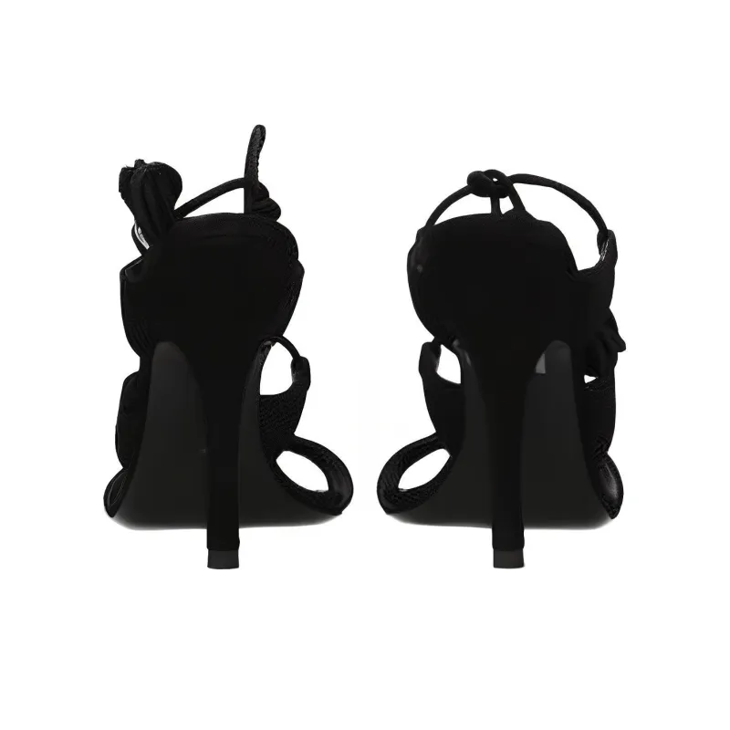 The Attico 110mm Lace-up Sandals-4